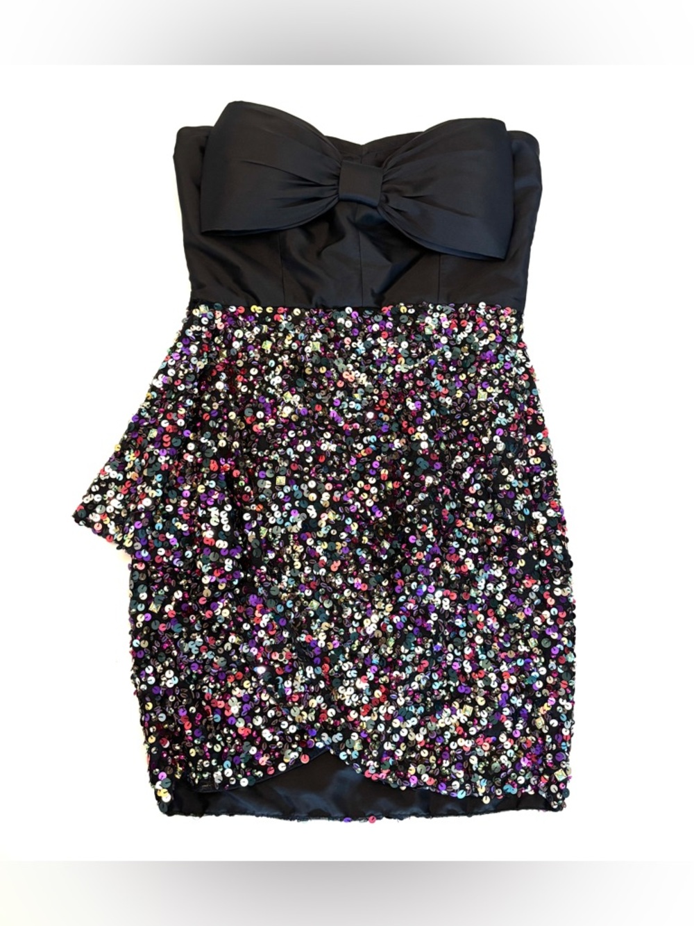 NWT Anthropologie Atsu Sequin Bow Tie Mini Dress 2 Fairy Whimsigoth Festival